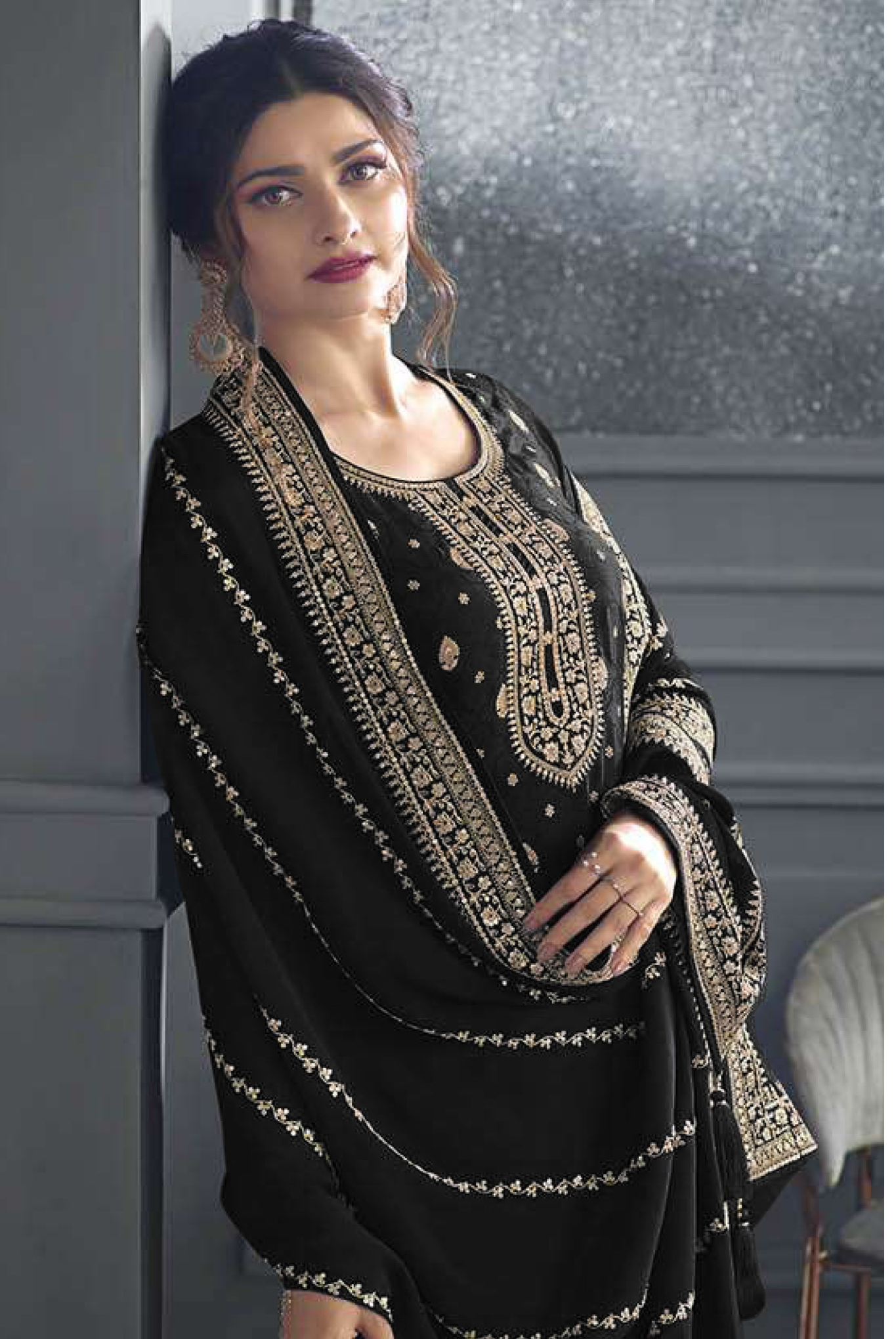 Dola  Jacquard  Silk With Embroidery Sequence Work