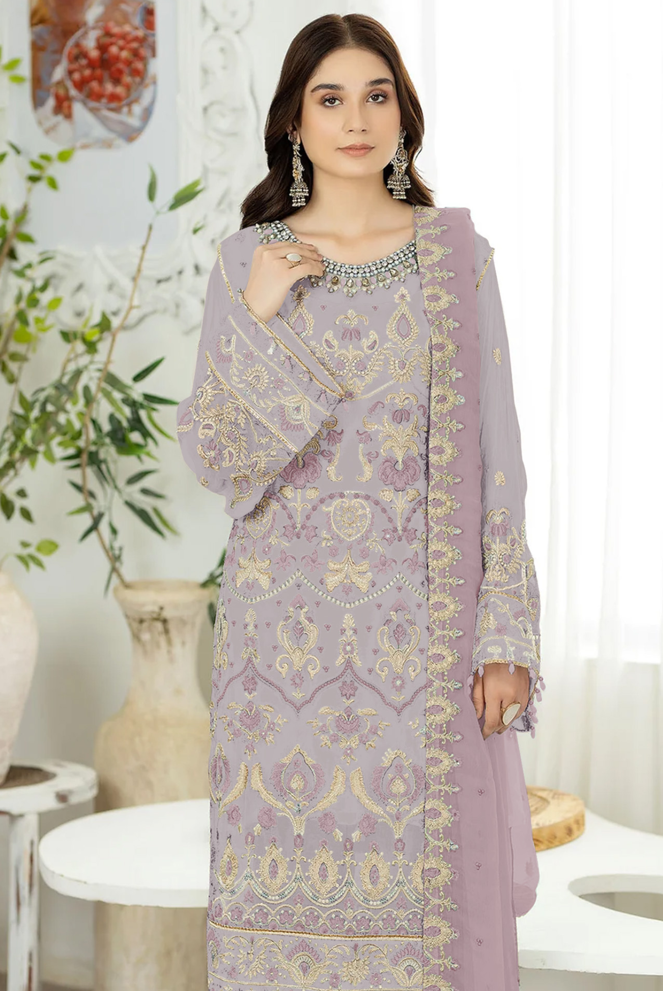 Premium Cotton Kurta with Embroidery - Effortless Chic