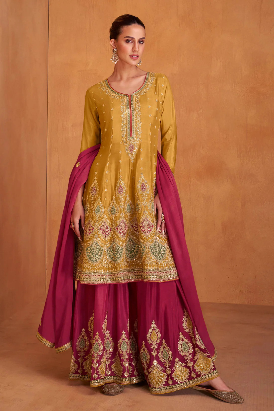 Luxury Premium Silk Anarkali with Embroidery Sequences & Codding Work