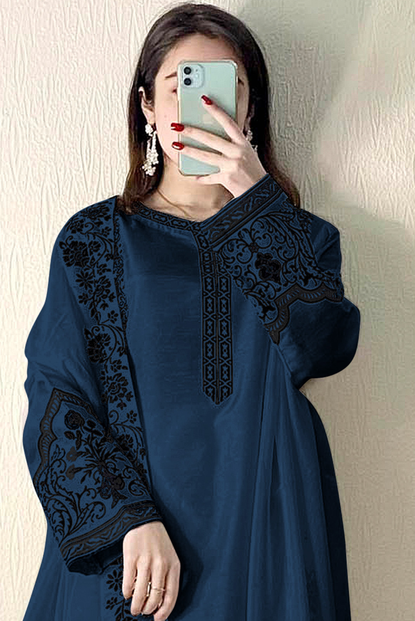 Georgette Embroidered Pakistani Style Salwar Suits